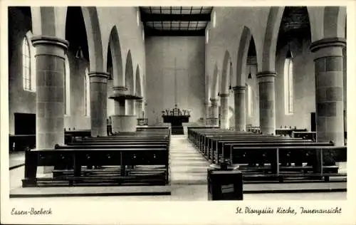 Ak Borbeck Essen Ruhrgebiet, St. Dionysiuskirche, Innenansicht