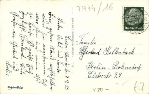 Ak Steele Essen im Ruhrgebiet, Partie am Ehrenmal