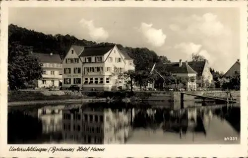 Ak Unteruhldingen Uhldingen Mühlhofen am Bodensee, Hotel Krone