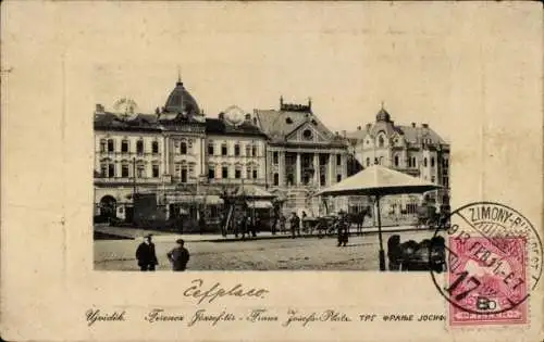 Ak Novi Sad Újvidék Neusatz Serbien, Franz Josefs Platz