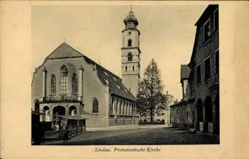 Ak Lindau am Bodensee Schwaben, Protestantische Kirche