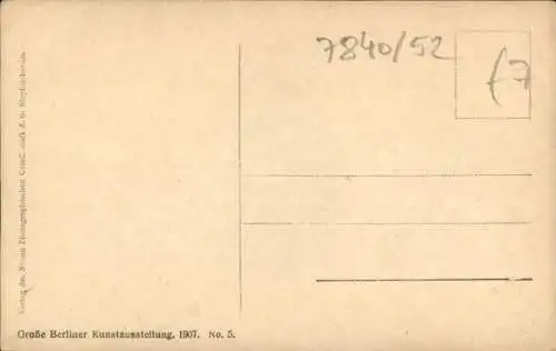 Ak Große Berliner Kunstausstellung 1907, Grabdenkmal, Martin Schauss