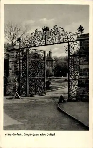 Ak Borbeck Essen im Ruhrgebiet, Schloss Borbeck, Eingangstor