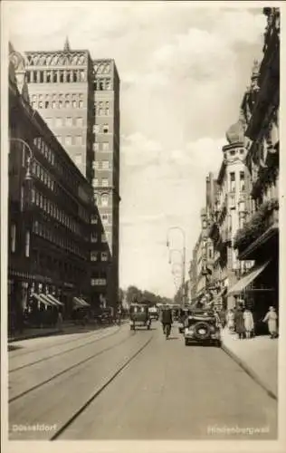 Ak Düsseldorf am Rhein, Hindenburgwall