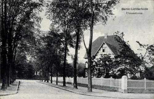 Ak Lichterfelde Berlin Steglitz, Blick in die Ulmenstraße, Wohnhaus