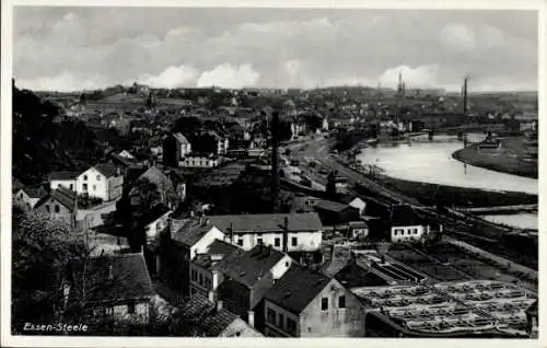 Ak Essen Steele im Ruhrgebiet Nordrhein Westfalen, Blick auf die Stadt