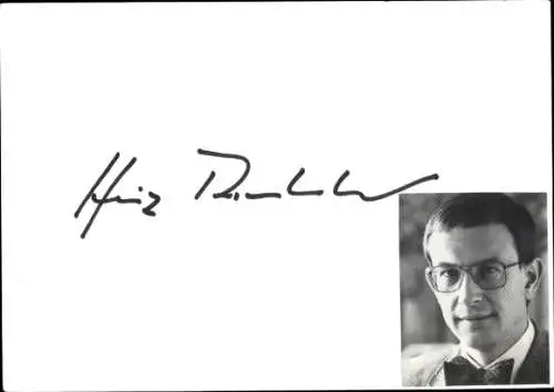 Foto Politiker Heinz Riesenhuber, Portrait, Autogramm