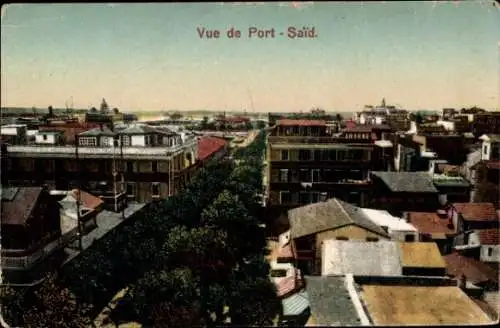 Ak Port Said Ägypten, Panorama, Stadtübersicht