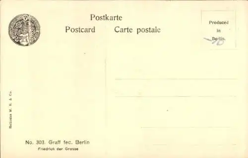 Ak Friedrich der Große, Porträt