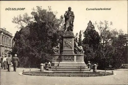 Ak Düsseldorf am Rhein, Corneliusdenkmal