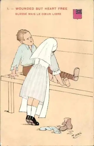 Künstler Ak Zane, Wounded but Heart Free