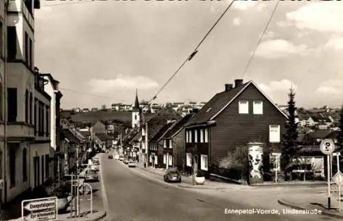 Ak Ennepetal Voerde, Lindenstraße Ecke Friedhofsweg