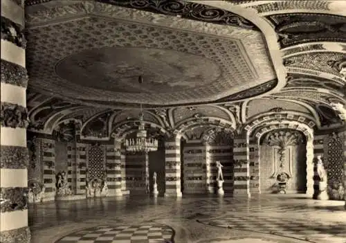 Ak Potsdam Sanssouci, Neues Palais, Muschelsaal