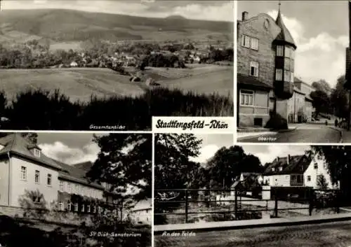 Ak Stadtlengsfeld Dermbach im Wartburgkreis, Obertor, Diätsanatorium, Felda, Gesamtansicht