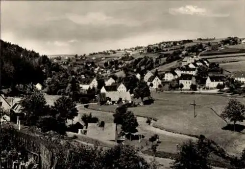 Ak Pobershau Marienberg im Erzgebirge, Gesamtansicht