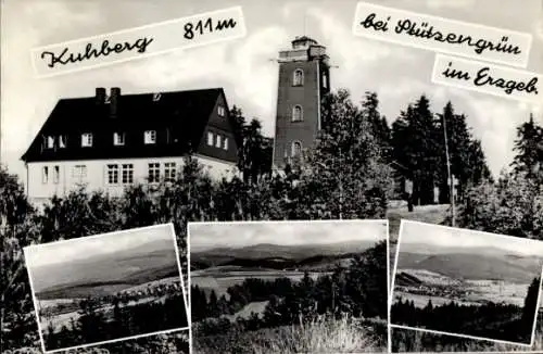 Ak Stützengrün im Erzgebirge Sachsen, Kuhberg, Turm, Panorama