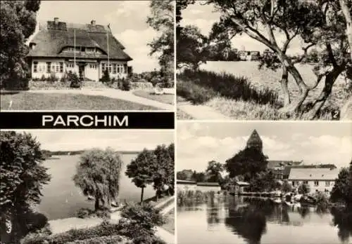 Ak Parchim in Mecklenburg Vorpommern, FDGB Kinderkurheim Markower Mühle, Wocker See, Oberelde