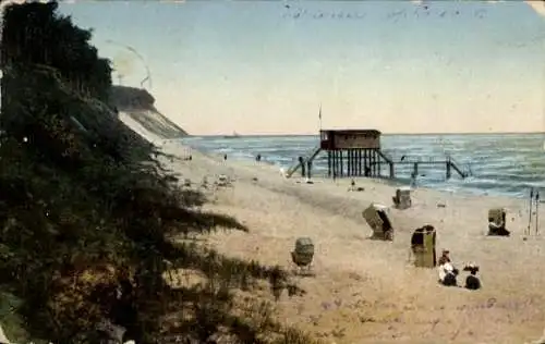 Ak Ostseebad Kölpinsee auf Usedom, Badestrand