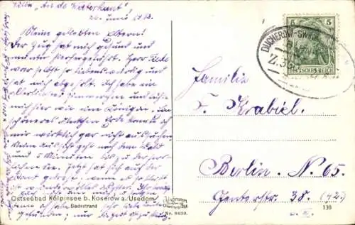 Ak Ostseebad Kölpinsee auf Usedom, Badestrand