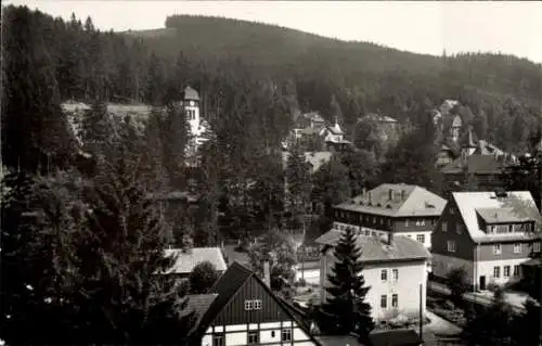 Ak Kipsdorf Altenberg im Erzgebirge, Ortsmitte, Kirche