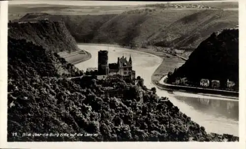 Ak St. Goarshausen am Rhein, Loreley, Burg Katz