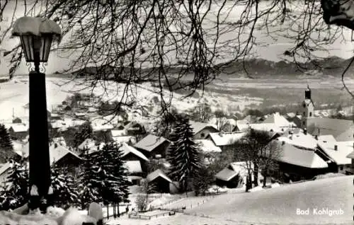 Ak Bad Kohlgrub in Oberbayern, Gesamtansicht vom Galerie-Weg aus, Winter