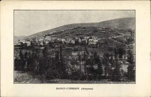 Ak Saint Cyprien Aveyron, Gesamtansicht