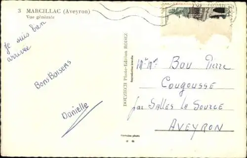 Ak Marcillac Aveyron, Vue generale