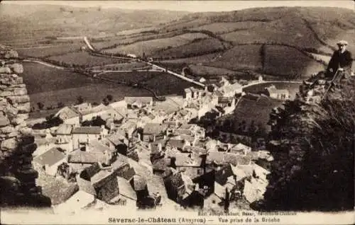 Ak Sévérac le Chateau Aveyron, Vue prise de la Breche