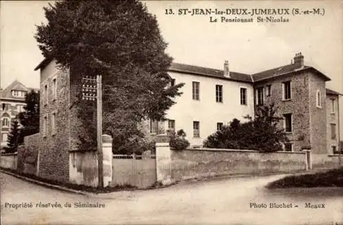 Ak Saint Jean les Deux Jumeaux Seine et Marne, The St-Nicolas Boarding School