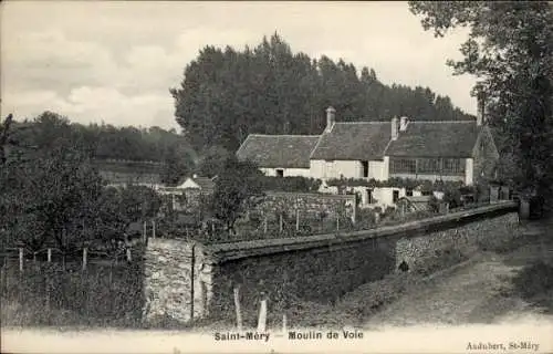 Ak Saint Méry Seine et Marne, Moulin de Voie