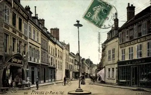 Ak Provins Seine et Marne, Rue du Val