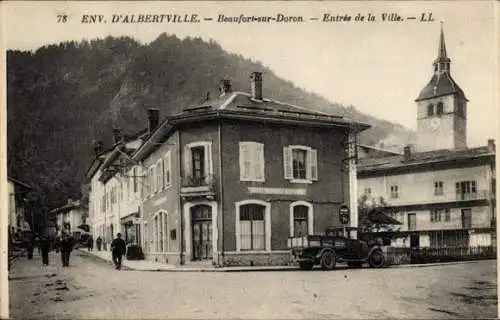 Ak Albertville Savoie, Beaufort sur Doron, Entree de la Ville