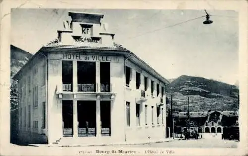 Ak Bourg Saint Maurice Savoie, Rathaus