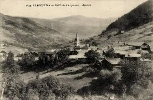 Ak Areches Savoie, Beaufortin, Vallee de l'Argentine, Vogelperspektive