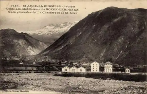 Ak St-Avre la Chambre Savoie, Usine des Etablissements Bozon Verdurau, vue generale