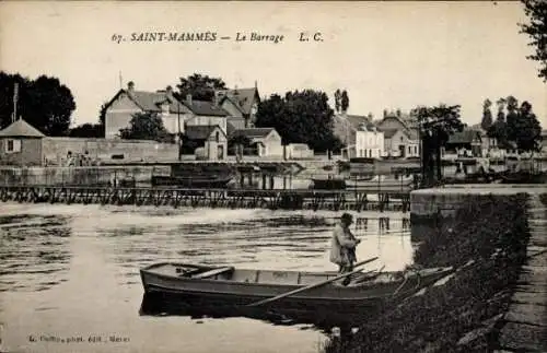 Ak Saint Mammès Seine et Marne, The Barrage