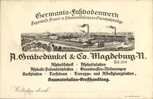 Ak Magdeburg an der Elbe, Germania-Fußbodenwerk