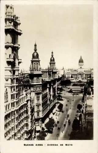 Ak Buenos Aires Argentinien, Blick in die Avenida de Mayo