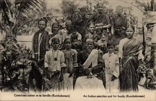 Ak Kumbakonam Indien, An Indian catechist and his family
