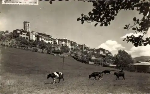 Ak Puigcerdà Katalonien, Teilansicht