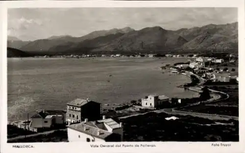 Ak Pollença Pollensa Mallorca Balearen, Hafen, Gesamtansicht
