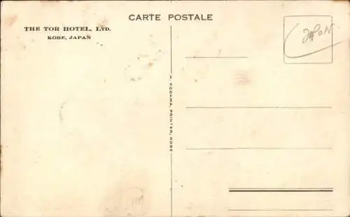Ak Kobe Hyogo Präfektur Japan, The Tor Hotel