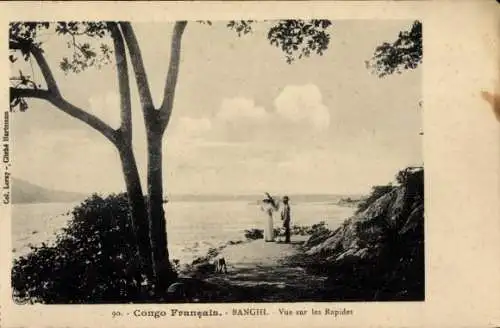 Ak Bangui Franz. Kongo, Blick auf die Stromschnellen