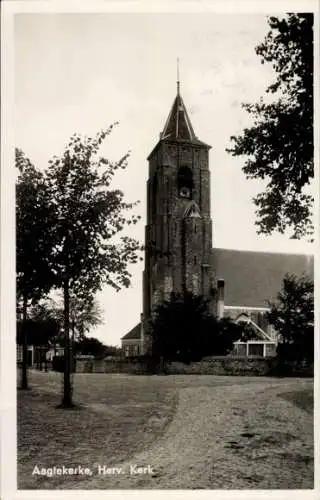 Ak Aagtekerke Zeeland Niederlande, Herv. Kirche