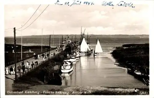 Ak Krynica Morska Ostseebad Kahlberg Ostpreußen, Frische Nehrung, Aktien Mole