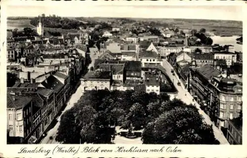 Ak Gorzów Wielkopolski Landsberg an der Warthe Ostbrandenburg, Blick vom Kirchturm