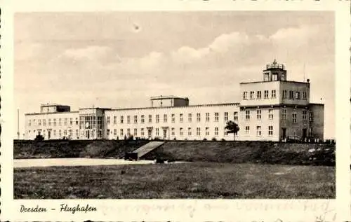 Ak Dresden Klotzsche, Flughafen, Frontansicht