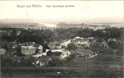 Ak Dresden Pillnitz, Blick vom Hausberg aus