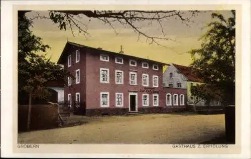 Ak Gröbern Niederau in Sachsen, Gasthaus Zur Erholung